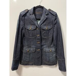 Lauren jeans co-Ralph Lauren Jacket Denim Button Up Casual Preppy Women's Medium